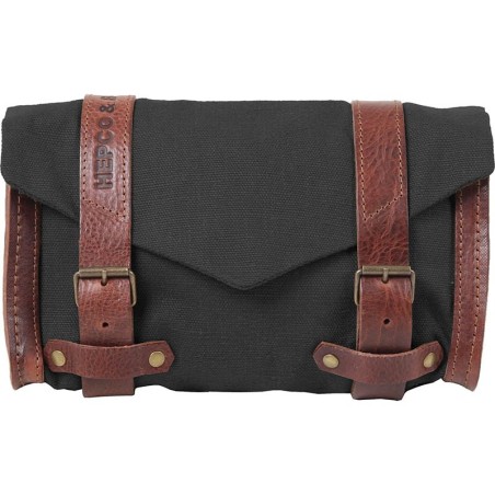 Borsa porta attrezzi in pelle e tessuto Hepco & Becker Legacy nera