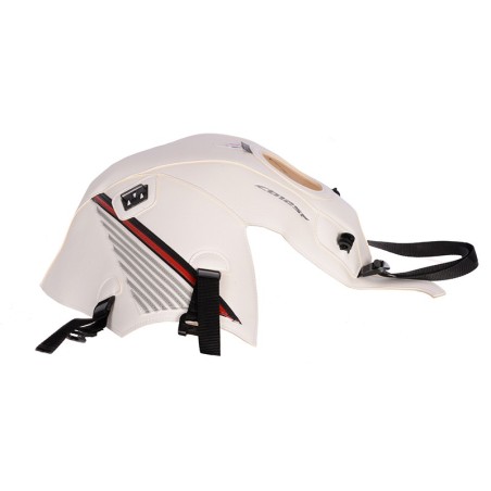 Copriserbatoio Bagster in similpelle bianco rosso e nero per Honda CB 125 F dal 2015