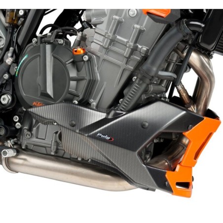 Spoiler inferiore Puig per KTM Duke 790 dal 2018 carbono e arancio