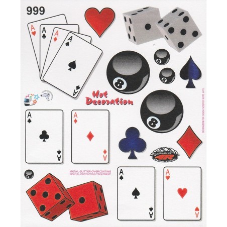 Set adesivi 20x24 cm Carte da Gioco