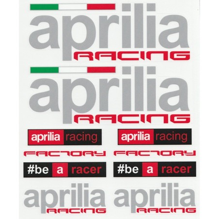 Set adesivi 20x24 cm Aprilia Racing