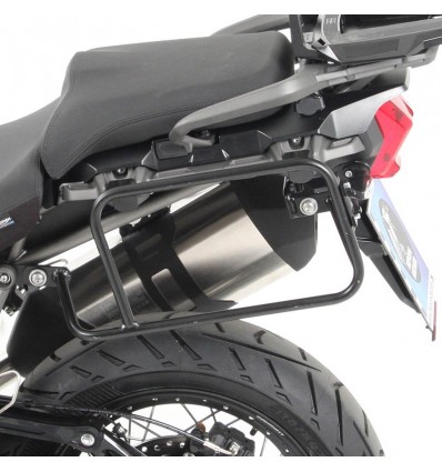 Coppia telai laterali neri Hepco & Becker Lock It per Triumph Tiger Explorer 1200 dal 2016