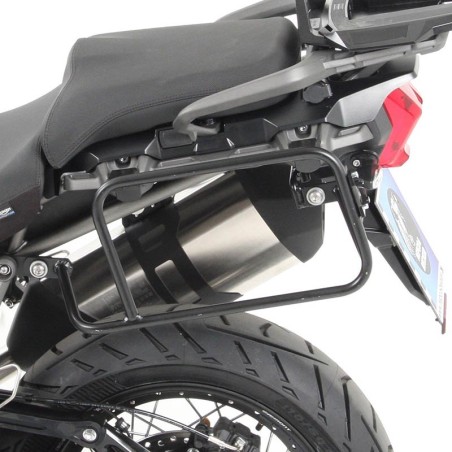 Coppia telai laterali neri Hepco & Becker Lock It per Triumph Tiger Explorer 1200 dal 2016