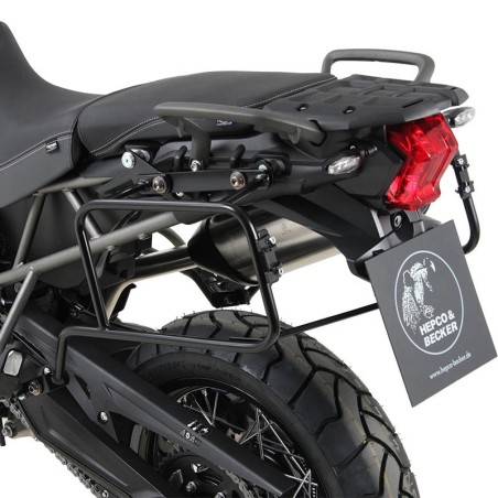 Coppia telai laterali neri Hepco & Becker Lock It per Triumph Tiger 800 XC, XCX, XCA, XR, XRX, XRT dal 2018