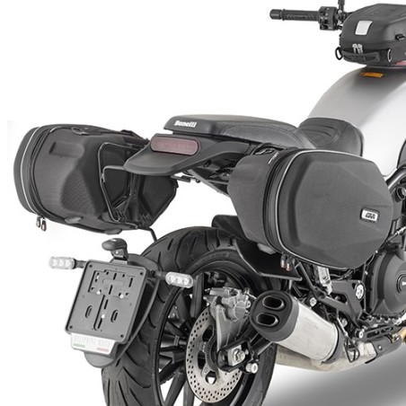 Telaietti Givi per borse laterali Easylock o borse morbide su Benelli Leoncino 500