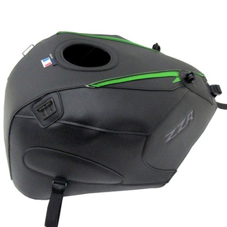 Copriserbatoio Bagster per Kawasaki ZZR1400 in similpelle nero e verde