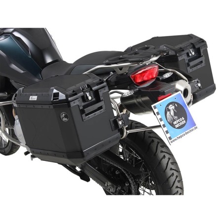 Set completo telai laterali e valige nere Hepco & Becker Cutout per BMW F850 GS Adventure dal 2019