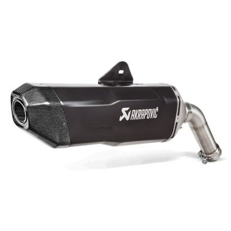 Marmitta Akrapovic Slip On Acciaio Inox nero omologata per BMW F750GS/F850GS 18-19