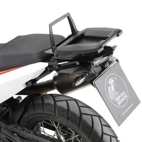 Portapacchi nero Hepco & Becker Alu Rack per attacco originale per KTM 790 Adventure dal 2019