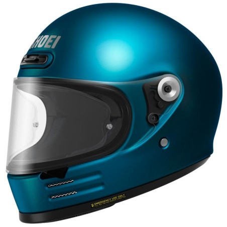 Casco Shoei Glamster vintage monocolore laguna blu