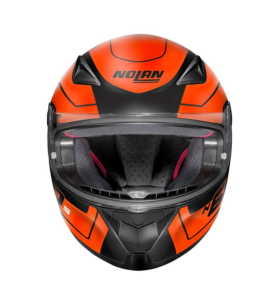 Casco integrale Nolan N60.5 Veles , nero e arancione