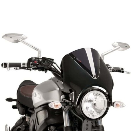 Cupolino Puig Retro nero e fume scuro per Yamaha XSR 700/Xtribute e XSR 900