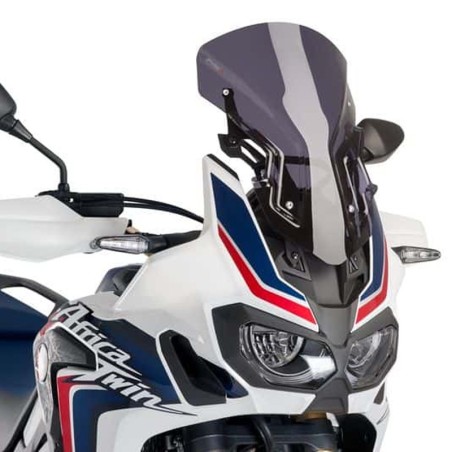 Cupolino regolabile Puig Touring-Racing per Honda CRF 1000L Africa Twin dal 2016, fume scuro