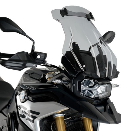 Cupolino fumè chiaro Puig Touring con spoiler regolabile per BMW F850 GS dal 2018