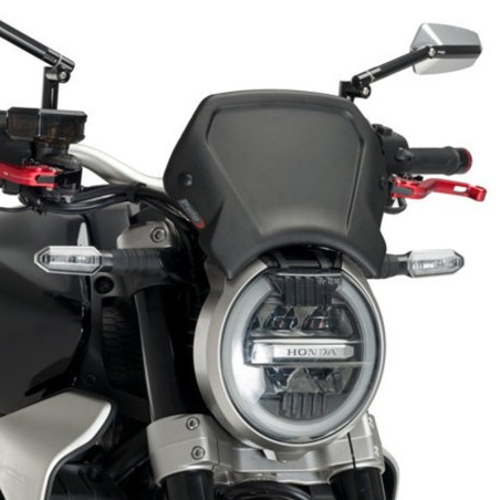 Cupolino Puig in alluminio satinato per Honda CB 1000R e CB 650R, colore nero