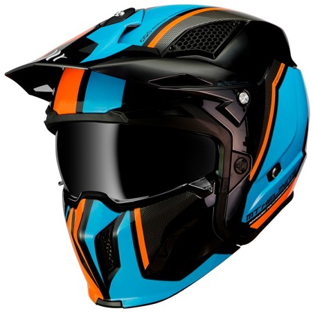 Casco MT Helmets Streetfighter SV , nero e arancione