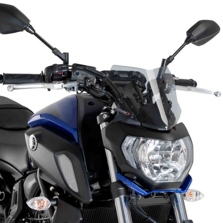 Cupolino Puig Naked per Yamaha MT-07 dal 2018, colore fume chiaro