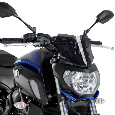 Cupolino Puig Naked per Yamaha MT-07 dal 2018, colore fume scuro