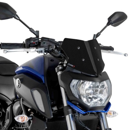 Cupolino Puig Naked per Yamaha MT-07 dal 2018, colore carbon look