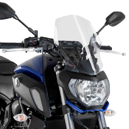 Cupolino alto Puig N.G. per Yamaha MT-07 dal 2018, colore trasparente