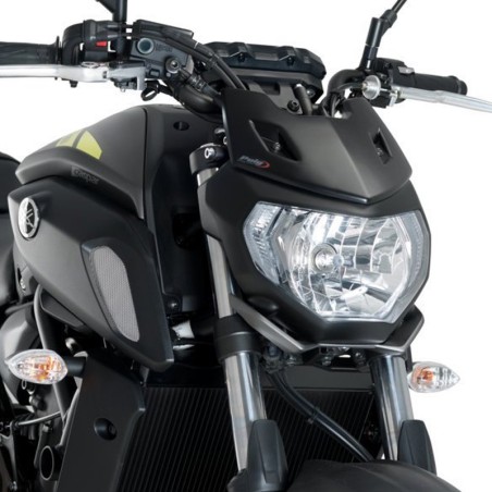 Cupolino Puig Naked Sport Plus per Yamaha MT-07 dal 2018, colore nero opaco