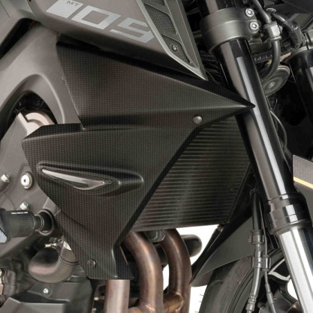 Coppia pannelli laterali radiatore Puig per Yamaha MT-09/SP dal 2017, carbon look