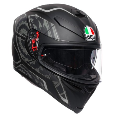 Casco AGV K-5S Tornado, colore nero e grigio opaco