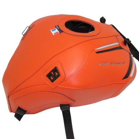 Copriserbatoio Bagster per Honda CB 500 F dal 2019 in similpelle arancio e nero