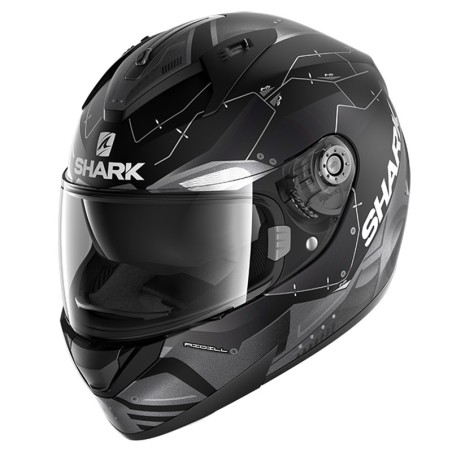 Casco Shark Helmets Ridill grafica Mecca grigio antracite e nero opaco