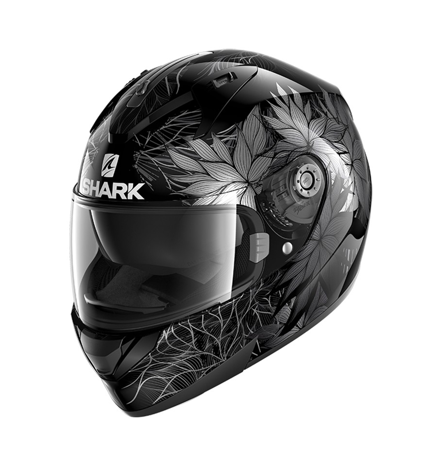 Casco Shark Helmets Ridill grafica Nelum grigio antracite e nero