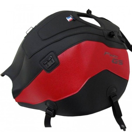 Copriserbatoio Bagster per BMW F850GS in similpelle nero opaco e rosso