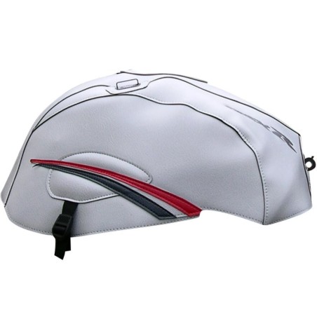 Copriserbatoio Bagster per Suzuki GSX-R 1000 07-08 in similpelle grigio, rosso e antracite