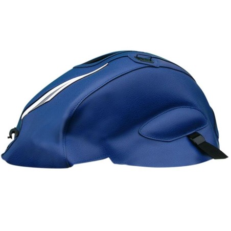 Copriserbatoio Bagster per Suzuki GSX-R 1000 07-08 in similpelle blu, acciaio e bianco