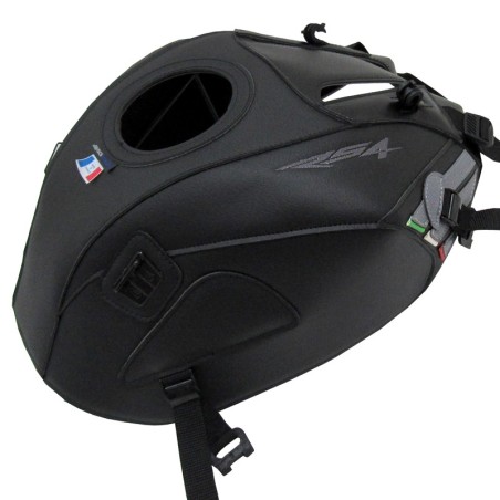 Copriserbatoio Bagster per Aprilia RS4 125 dal 2013 in similpelle nero opaco e acciaio