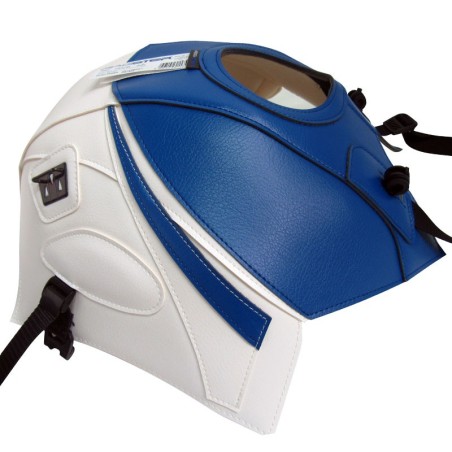 Copriserbatoio Bagster per Suzuki Inazuma 250 13-15 in similpelle blu e bianco