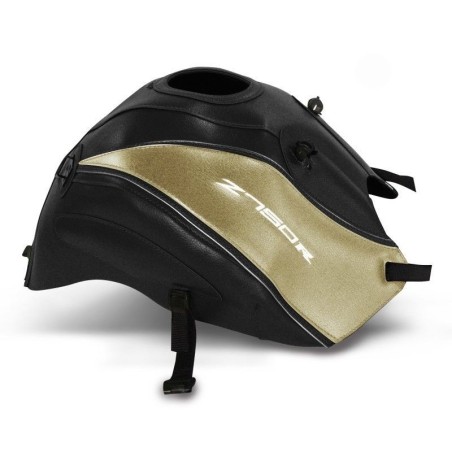 Copriserbatoio Bagster per Kawasaki Z750 R 11-13 in similpelle nero e oro