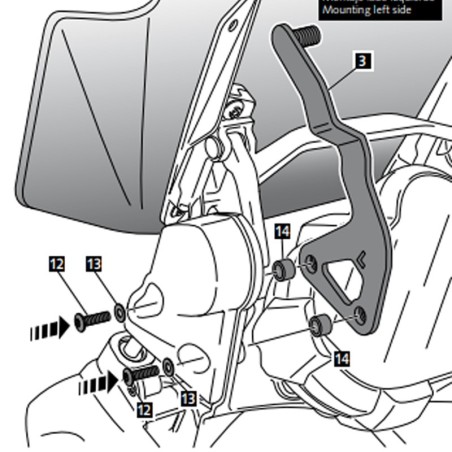 Rinforzo Puig per cupolini originali e non su BMW R1200 GS e R1250 GS