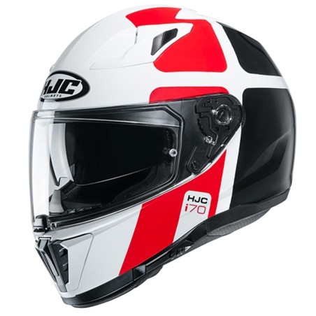 Casco integrale HJC I70 grafica Prica bianco nero e rosso