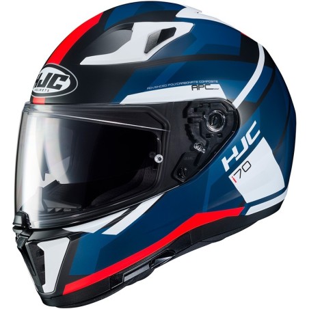 Casco integrale HJC I70 grafica Elim bianco rosso e blu