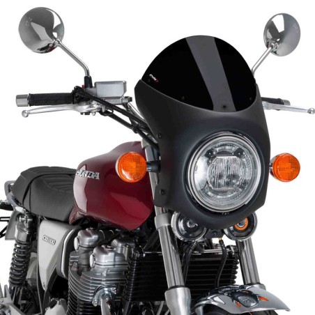 Cupolino Puig Retro per moto Honda, Triumph e Benelli nero