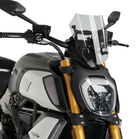 Cupolino Puig Naked Fumè chiaro per Ducati Diavel 1260/S dal 2019