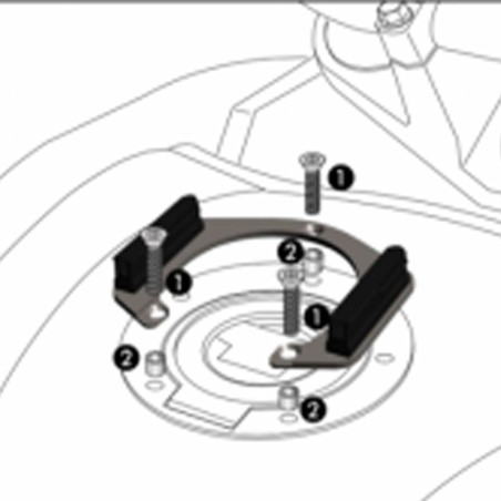 Flangia Hepco & Becker Tankring per Honda CBR 500R dal 2016 al 2018