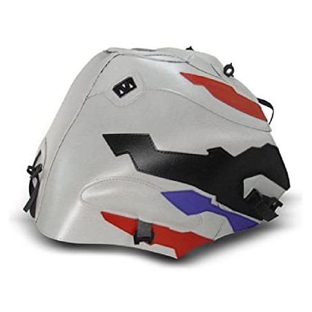 Copriserbatoio Bagster per Honda XRV 750 Africa Twin 93-03 in similpelle grigio, rosso, nero e lilla