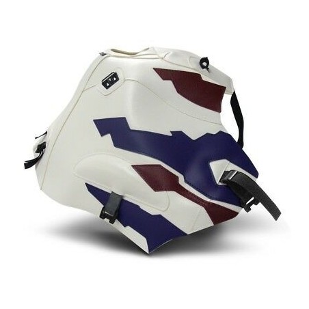 Copriserbatoio Bagster per Honda XRV 750 Africa Twin 93-03 in similpelle bianco, rosso, blu