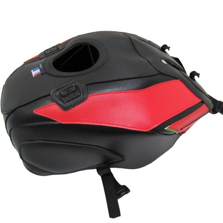 Copriserbatoio Bagster per Aprilia Tuono V4 n similpelle nero e rosso