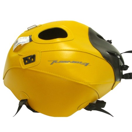 Copriserbatoio Bagster per Aprilia Tuono V4 1000 11-14 in similpelle giallo e nero