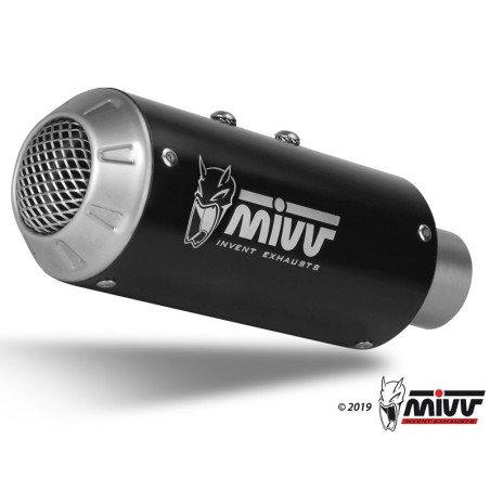 Terminale di scarico Mivv M3 Inox Black per Aprilia Tuono V4 1100 dal 2018