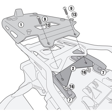 Portapacchi Givi Monokey Alluminio per BMW F850 GS Adventure