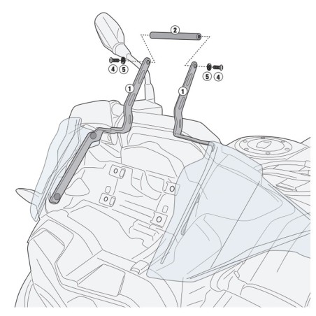 Traversino Givi per cruscotto di BMW F850 GS Adventure