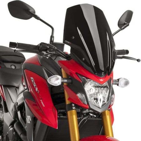 Cupolino Puig Touring nero per Suzuki GSX-S 750 dal 2017